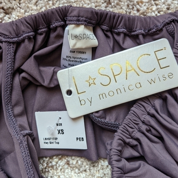 L*Space Hey Girl Ruffle Bikini Top NEW - Picture 3 of 3